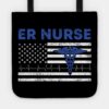 Emergency Room With American Flag Vintage Er Nurse Tote Official Nurse Merch