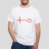 Heartbeat White T Shirt 0 - Nurse Gift For You