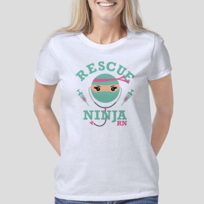 Rescue Ninja RN Womens Classic T Shirt 0 3 - Nurse Gift For You