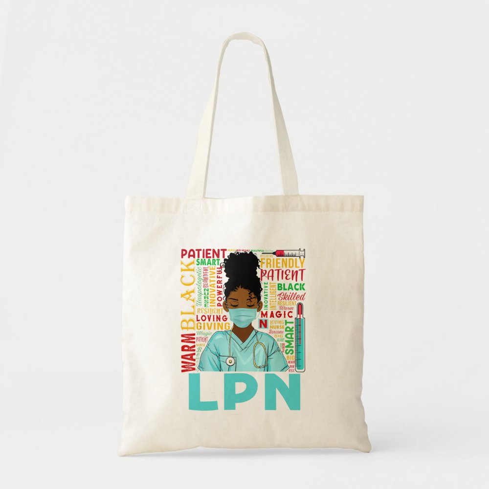 african american women black lpn nurse black tote bag rdb6052bb42d44293a062ed1dd3bccc6c v9w6h 8byvr 1000 - Nurse Gift For You