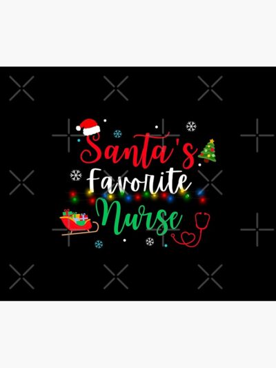 Santa'S Favorite Nurse, Christmas Santa Nurse, Funny Christmas Nurse Tapestry Official Nurse Merch