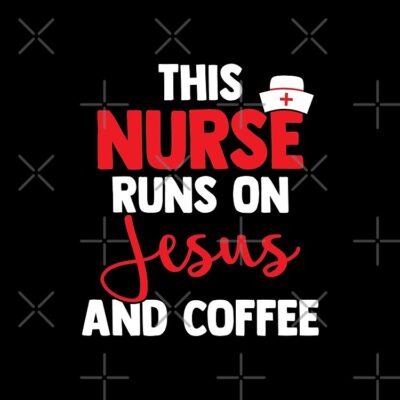 This Nurse Runs On Jesus And Coffee Christian Rn Design Tote Bag Official Nurse Merch