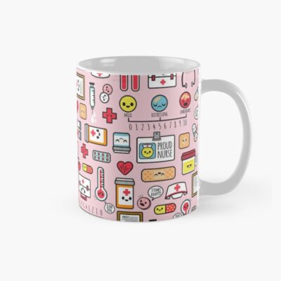 Proud To Be A Nurse Pattern / Pink Mug Official Nurse Merch