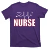 nurse heartbeat logo purple at garment - Nurse Gift For You