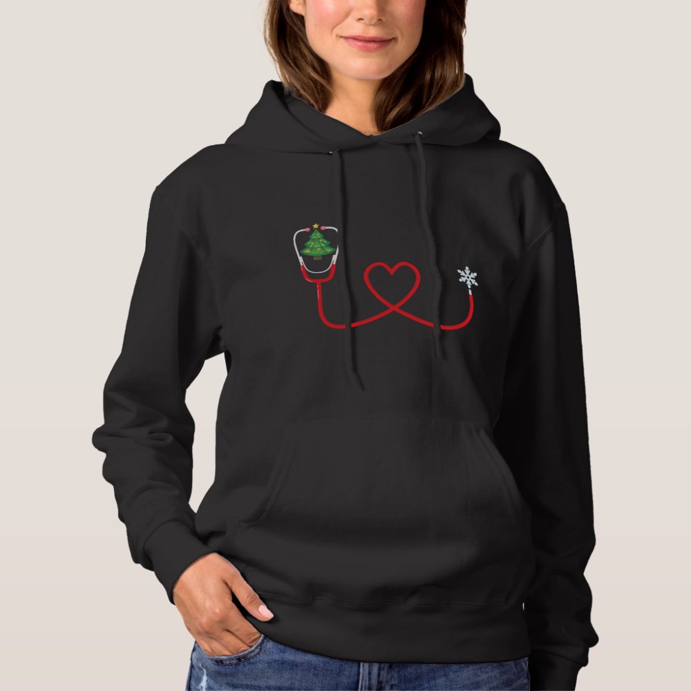 nurse christmas tree snow man stethoscope er pacu hoodie r3bcce0895bd94be084172e4bf1f22ba2 jg9oi 1000 - Nurse Gift For You