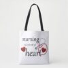 nursing work of heart nurse tote bag r0498b14ffbba460aaea9c272f1f497ae 6kcf1 1000 - Nurse Gift For You