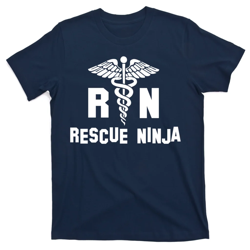 rescue ninja rn nurse navy at garment - Nurse Gift For You