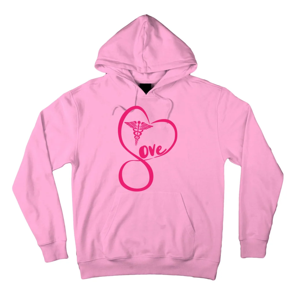 support love nurses pink afth garment - Nurse Gift For You