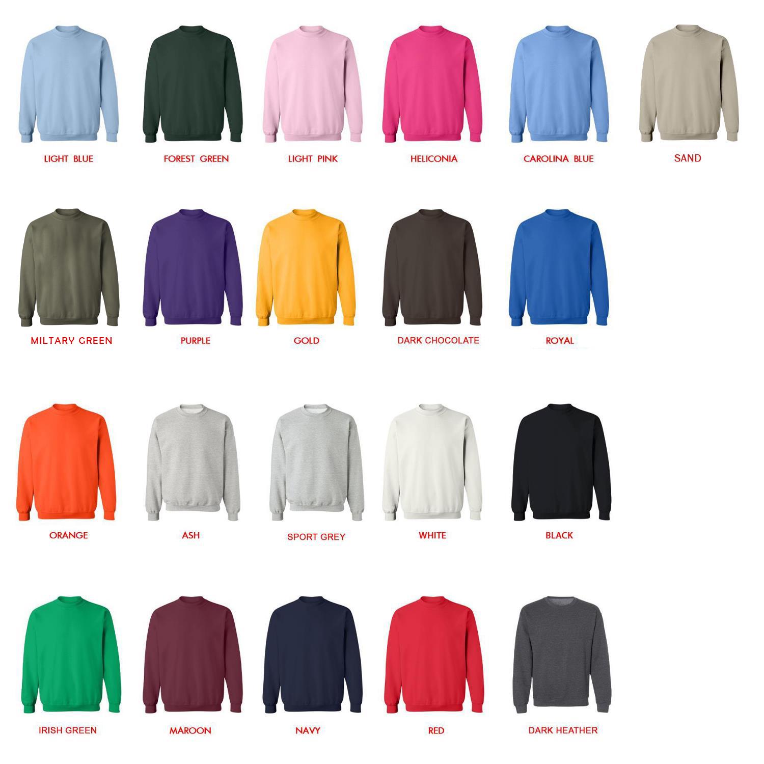 sweatshirt color chart - Nurse Gift For You