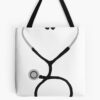 Heart Shaped Stethoscope For Doctor Or Nurse Tote Bag Official Nurse Merch