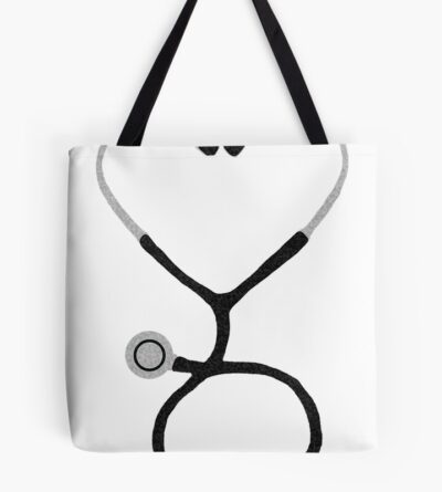 Heart Shaped Stethoscope For Doctor Or Nurse Tote Bag Official Nurse Merch