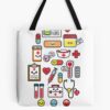 Proud To Be A Nurse Pattern / Pink Tote Bag Official Nurse Merch