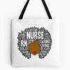 Afro Art Gift For Black Nurse Rn Lpn Tote Bag Official Nurse Merch