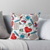 Cute Medical Nurse Doctor Theme Pattern Throw Pillow Official Nurse Merch