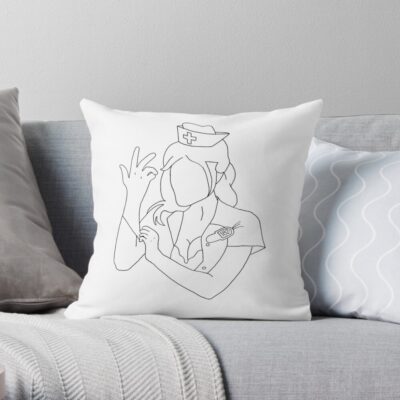 Blink 182 Nurse Throw Pillow Official Nurse Merch