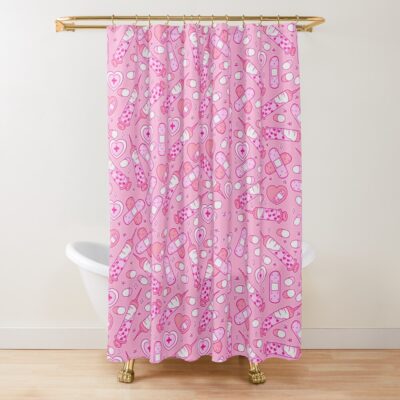 Medical Menhera On Bright Pink Shower Curtain Official Nurse Merch