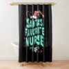 Santa'S Favorite Nurse, Xmas Nurse Shower Curtain Official Nurse Merch