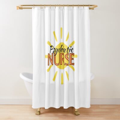 Psychiatric Nurse Sunshine Design Shower Curtain Official Nurse Merch