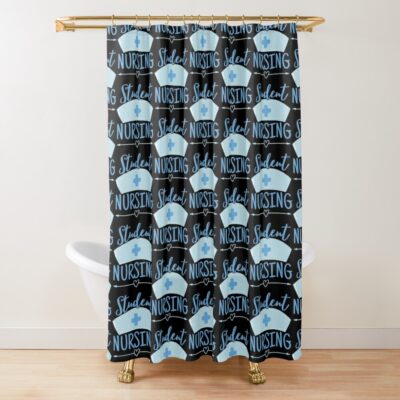 Pastel Nursing Students Nurse Blue Shower Curtain Official Nurse Merch