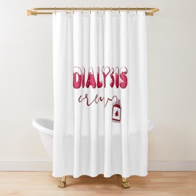 Dialysis Crew, Nephrologist, Christmas Dialysis Team Design Shower Curtain Official Nurse Merch