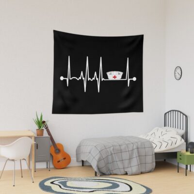 Nurse Heartbeat Tapestry Official Nurse Merch